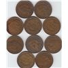 Image 1 : LOT OF 10 INDIAN HEAD CENTS