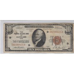 $10 NATIONAL CURRENCY 1929 FRBN