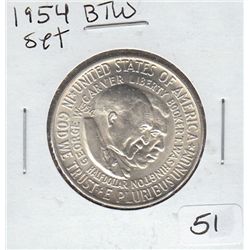 BOOKER T WASHINGTON SILVER HALF 1954