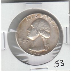 1964 QUARTER SILVER 90%