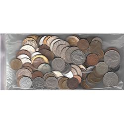 OVER 1 POUND OF FOREIGN COINS MIXED DATE COUNTRIES