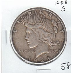 1923-S $1 PEACE DOLLAR
