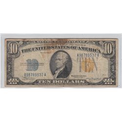 $10 NORTH AFRICA SILVER CERTIFICATE EMERGENCY ISSUE 1935