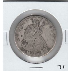 1854 SEATED HALF DOLLAR