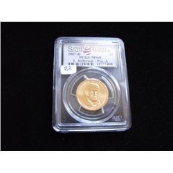 SATIN $1 2007-S PCGS MS 68 JEFFERSON POSITION A