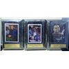 Image 1 : 3 Basket Ball Trading Cards Mounted on Plaque