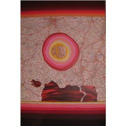 Secunda, Arturo - Unique & Rare Acrylic w/ Collage on Board