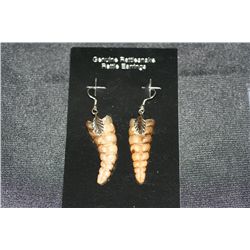 genuine rattlesnake rattle earrings