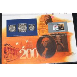 1976 us UNC mint set coins san francisco mint w/stamps