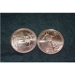 2011 liberty copper rounds .999 fine 1 oz. lot of 2