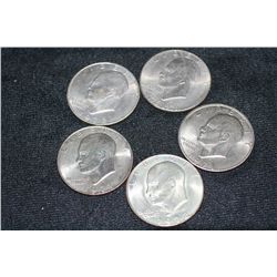 eisenhower dollars various dates & conditions lot of 5