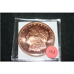 2011 copper round .999 fine 1 oz.