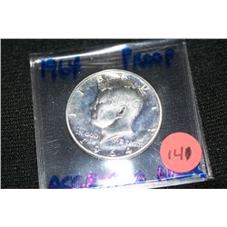 1964 kennedy half dollar proof accented hair