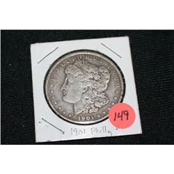 1901 silver morgan dollar