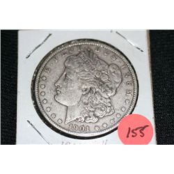 1901 silver morgan dollar