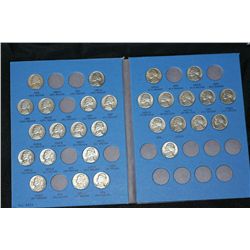 whitman coin folder incomplete set jefferson nickels