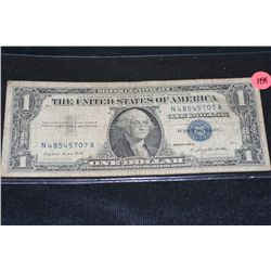 1957-A silver certificate us federal reserve blue seal #N48545707A