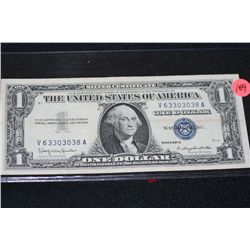 1957-B silver certificate us federal reserve blue seal #V63303038A