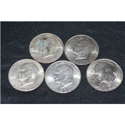eisenhower dollars various dates & conditions lot of 5