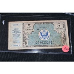 us military payment certificate 5 cents
