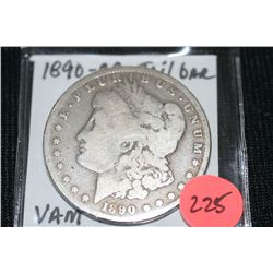 1890-CC silver morgan dollar tail bar vam4