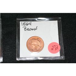 1864 indian head penny brown