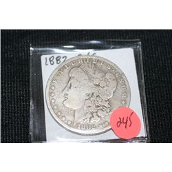1882-O/S silver morgan dollar