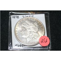 1878 silver morgan dollar 7/8 tail feathers