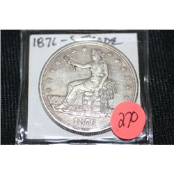 1876-S trade dollar