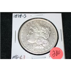1878-S silver morgan dollar MS63