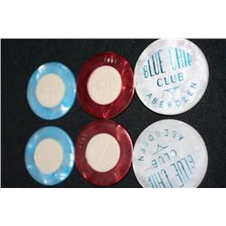 Blue Chip Club Tokens from Aberdeen