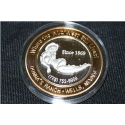 Donna's Ranch Silver Strike $10 Brothel Token