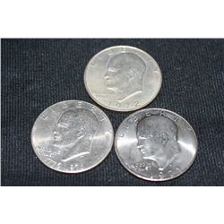 eisenhower dollars various dates & conditions lot of 5