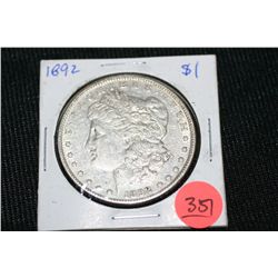 1892 silver morgan dollar