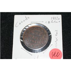 1882-H canadian large 1 cent