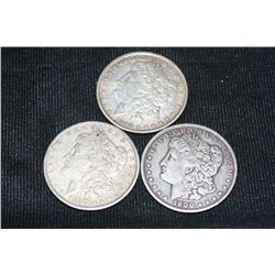 1887, 1890, 1900-O Silver Morgan Dollars