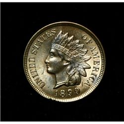 1899 Indian cent 1c Grades Choice Uncirculated ms64+ RD Red