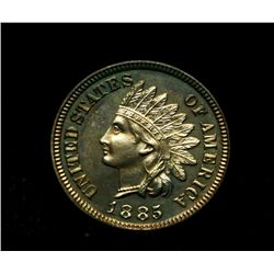 1885 Proof Indian Cent 1c Gem Uncirculated PR65 RD Red
