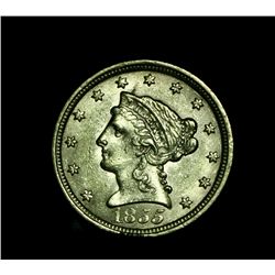 1855-p $2 1/2 Gold Liberty Grades Select Uncirculated ms62