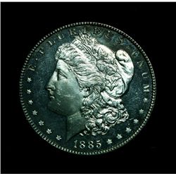 1885-p Morgan Dollar $1 Grades Gem+ Uncirculated ms66 DMPL