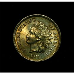 ***RARE   1873 Indian cent 1c Grades Gem Uncirculated ms65 RD    RARE***