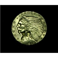 1927-p $2 1/2 Gold Indian Grades Choice Uncirculated ms61