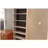 Image 2 : GREY L-SHAPE DESK WITH HUTCH & MATCHING BOOKSHELF