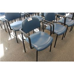 GLOBAL LEATHERETTE STACKING ARM CHAIR