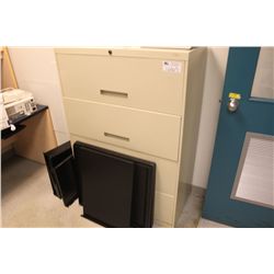 BEIGE 4 DRAWER LATERAL FILE