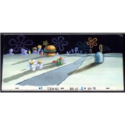 Dreaming Original Background SpongeBob Animation Cel