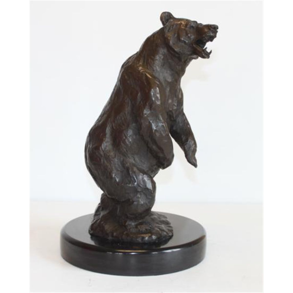 Striking Bronze Sculpture Grizzly Bear