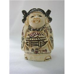Japanese Ox-Bone Hand Carved Figure