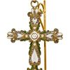 Image 1 : Lovely Cloisonne Table Cross with Inlaid Crystals