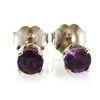 Image 1 : Genuine 6.0 ctw Amethyst Stud Earring 14kt Yellow or White Gold 1.5g